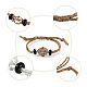 Fashewelry 6pcs cordon en polyester ciré tressé réglable macramé pochette fabrication de bracelet BJEW-FW0001-04-5