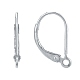 925 Sterling Silver Leverback Hoop Earrings STER-L054-52S-2