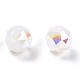 Perles en verre opaque électroplaqué EGLA-B003-02A-01-2