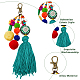 SUPERFINDINGS Bohemian Ethnic Style Pompom Ball Tassel Pendant Decorations FIND-FH0006-63-4