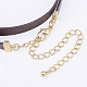 PU Leather Cord Choker Necklaces NJEW-H477-21G-4