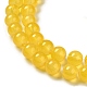 Chapelets de perles rondes en verre imitation jade peint DGLA-Q021-8mm-30-4