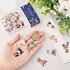 SUNNYCLUE 1 Box 24Pcs 12 Style Colorful Cat Charms Cat Charm Bulk Adorable Cute Cats Animals Kitten Charms Dangle Enamel Animal Charm for Jewelry Making Charms DIY Earrings Bracelet Necklace Crafts ENAM-SC0003-54-3
