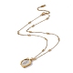 304 Zauberspiegel aus Edelstahl mit Halskette mit Geburtsblumenanhänger für Frauen STAS-H174-01G-H-1