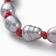 Braccialetti di perline intrecciati regolabili BJEW-JB04996-05-3