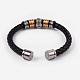 Leather Cord Bracelets STAS-F104-04-3