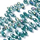 Electroplate Glass Faceted Teardrop Beads Strands EGLA-D014-34-1