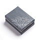 Rectangle imprimé boîtes en carton de bijoux collier CBOX-E008-01-1