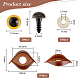 Half Round Plastic Craft Safety Eyes & Eyelid Sets DOLL-WH0002-12A-5