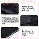 BENECREAT Black Faux Fur Fabric 15.7x15.7 Inch Soft Plush Shaggy Squares Pre-Cut Craft Fur Fabric for Costumes DIY-WH0032-91B-4