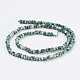 Chapelets de perles en jaspe à pois verts naturels G-K255-07-2