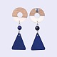 Resin & Wood Dangle Earrings EJEW-JE03026-3