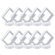 SUPERFINDINGS 10 Sets of 5.5cm White Plastic Picture Display Stand Floating 3D Hanging Frame for Challenge Coins AA Lockets Jewellery Brooch Necklaces Bracelets ODIS-FH0001-01A-02-1