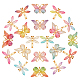 Arricraft 40 шт. красочные подвески в виде бабочки и стрекозы RESI-AR0001-15-1