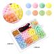 180Pcs 8 Colors Round Frosted & Opaque Acrylic Beads DIY-YW0001-94-2