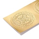 自己接着金箔エンボスステッカー  メダル装飾ステッカー  ミックス模様  ゴールド  223x57mm  ステッカー：49.5x50mm  4pcs /シート DIY-XCP0002-15B-4