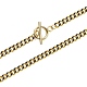 Браслеты-цепочки из латуни и комплекты ожерелий NJEW-SZ0001-03G-A-3