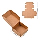 クラフト紙ギフトボックス  配送ボックス  折りたたみボックス  正方形  バリーウッド  5.5x5.5x2.5cm X-CON-K003-02C-01-3