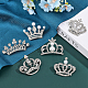 CHGCRAFT 6Pcs 6Styles Crystal Rhinestone Crown Brooch Alloy Lapel Pins with Plastic Pearl Beaded for Women Party Wdding Accessories JEWB-CA0001-29-5