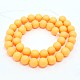 Round Shell Pearl Frosted Beads Strands BSHE-I002-14mm-01-2