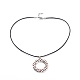Ожерелья с подвесками из рафии NJEW-JN02358-03-1