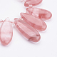 Cherry Quartz Glass Graduated Beads Strands G-K215-01B-2