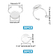 Unicraftale diy kit de fabricación de anillos de dedo de cúpula en blanco DIY-UN0004-18B-3