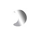 月の形の鏡  コンパクト鏡カバー金型の折りたたみ用  ゲインボロ  3.4x4.3cm SIMO-PW0001-139G-1