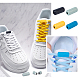 パンダホールエリート60個15色コラムアルミ靴紐バックルターンバックルコネクターー  カプセル形状ネクタイなし靴紐ネクタイロッククリップエンド  ミックスカラー  18x8mm  穴：3mm  4個/カラー FIND-PH0002-97-3