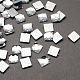 Cabochon in cristallo strass hotfix quadrato sfaccettato trasparente hotfix per design di abbigliamento GACR-Q002-10x10mm-01-1