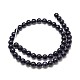 Synthetic Blue Goldstone Round Bead Strands G-P075-50-8mm-2