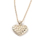 Golden Plated Heart with Constellation/Zodiac Sign Alloy Enamel Pendant Necklaces NJEW-H214-A02-G-2