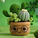 DIY Cactus Planter Display Decoration Knitting Kits for Beginners PW-WG36438-05-1