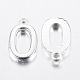 Rack Plated Zinc Alloy Number Charms X-PALLOY-A062-0S-NR-2
