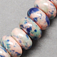 Perles européennes en porcelaine manuelles OPDL-Q099-7-2