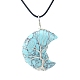 Colliers pendentif croissant de lune turquoise synthétique PW-WG70010-10-1