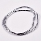 Electroplate Non-magnetic Synthetic Hematite Beads Strands X-G-J162-C-05-2