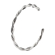 304 bracelets manchette en corde torsadée en acier inoxydable pour femme BJEW-P296-01P-1