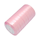 乳がんピンクアウェアネスリボン作成素材片面サテンリボン  ポリエステルリボン  ピンク  サイズ：幅約5/8インチ（16mm）  25ヤード/ロール（22.86メートル/ロール）  250ヤード/グループ（228.6メートル/グループ）  10のロール/グループ SRIB-Y004-3