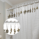 Superfindings 12 anneaux de rideau de douche en fer pour salle de bain AJEW-FH0003-37AB-7