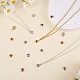 DIY-Herz-Geburtsstein-Charm-Halsketten zur Herstellung von Kits DIY-SZ0009-31-4