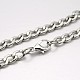 Brass Curb Chain Twisted Chain Necklaces MAK-J009-23P-1