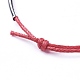 Pulseras de cordón de algodón enceradas ajustables BJEW-JB04242-3