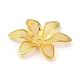 真鍮製ビーズキャップ  鉄のパーツと  エッチングされた金属装飾  花  ゴールドカラー  40x35x5mm  穴：2mm KKC-A001-01G-2