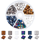 Nbeads 240 pièces 6 couleurs galvanoplastie perles de rocaille en verre SEED-NB0001-22-1