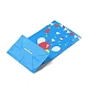 長方形の紙製キャンディーギフトバッグ  誕生日クリスマスギフト包装  バルーンとギフトボックスの模様  ディープスカイブルー  展開：13x8x23.5cm ABAG-C002-01A-2