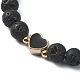 Bracelets de perles rondes en pierre de lave naturelle BJEW-JB09881-07-3