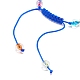 Acrylic Evil Eye & Round Lampwork Braided Bead Bracelet for Women BJEW-JB08379-04-5