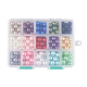 15 colores cuentas de perlas de imitación de plástico abs SACR-JP0004-07-10mm-3
