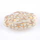 Oval with Flower Plating Acrylic Beads PACR-Q102-217A-2